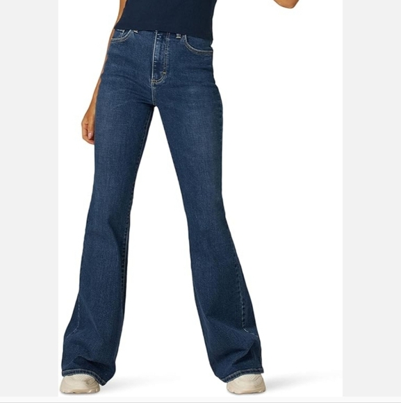 NEW Lee High-Rise Super Flare Blue Jeans 10 - Picture 1 of 12